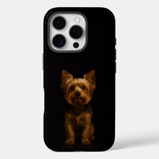 Black 4 Luxe iPhone 16 Pro, Yorkshire Terrier Case-Mate iPhoneケース (裏面)