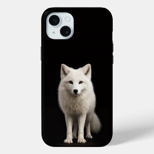 Black 4 Luxe, Ivory Arctic Fox iPhone 15 Plus Case-Mate iPhoneケース (裏面)