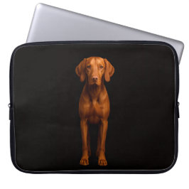 Black 4 Luxe Laptop Sleeve, Agile Vizsla Dog ラップトップスリーブ