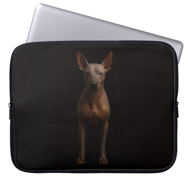 Black 4 Luxe Laptop Sleeve, Argentina Pila Dog ラップトップスリーブ (正面)