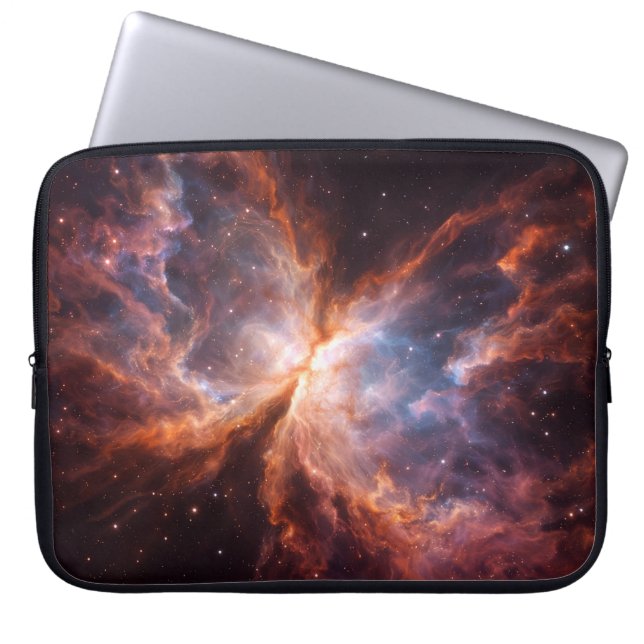 Black 4 Luxe Laptop Sleeve, Butterfly Nebula ラップトップスリーブ (正面)