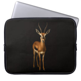 Black 4 Luxe Laptop Sleeve, Elegant Gazella ラップトップスリーブ