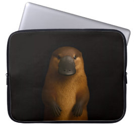 Black 4 Luxe Laptop Sleeve, Elegant Platypus ラップトップスリーブ