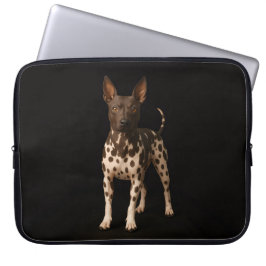 Black 4 Luxe Laptop Sleeve, Hairless Terrier Dog ラップトップスリーブ