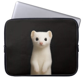 Black 4 Luxe Laptop Sleeve, Stylish Ermine ラップトップスリーブ
