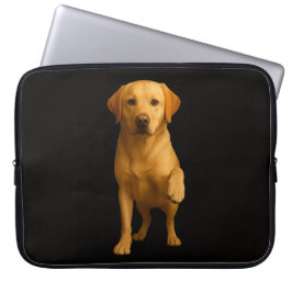 Black 4 Luxe Laptop Sleeve, Tender Labrador ラップトップスリーブ