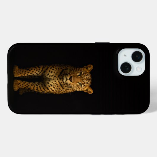 Black 4 Luxe, Majestic Leopard iPhone 15 Plus Case-Mate iPhoneケース (裏面 (横))