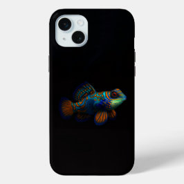 Black 4 Luxe, Mandarin Dragonet Fish iPhone 15 Miniケース