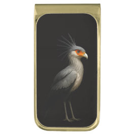Black 4 Luxe Money Clip with Secretarybird ゴールド マネークリップ