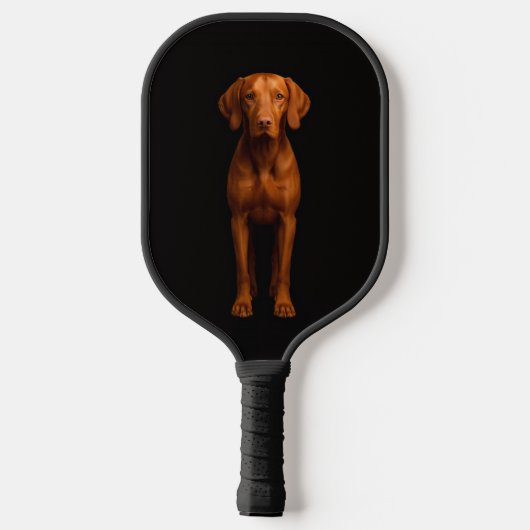 Black 4 Luxe Pickleball Paddle, Agile Vizsla Dog ピックルボールラケット (裏面)