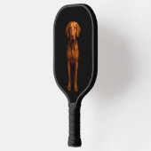 Black 4 Luxe Pickleball Paddle, Agile Vizsla Dog ピックルボールラケット (左)