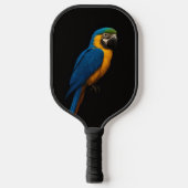 Black 4 Luxe Pickleball Paddle, Blue Yellow Macaw ピックルボールラケット (正面)