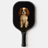 Black 4 Luxe Pickleball Paddle, Cavalier Spaniel ピックルボールラケット (裏面)