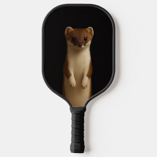 Black 4 Luxe Pickleball Paddle, Elegant Weasel ピックルボールラケット (裏面)
