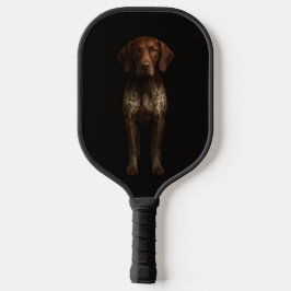 Black 4 Luxe Pickleball Paddle, German Pointer Dog ピックルボールラケット