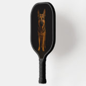 Black 4 Luxe Pickleball Paddle, German Shepherd ピックルボールラケット (左)