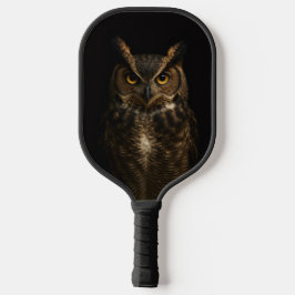 Black 4 Luxe Pickleball Paddle, Golden Eye Owl ピックルボールラケット