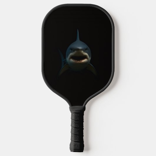 Black 4 Luxe Pickleball Paddle, Great White Shark ピックルボールラケット (裏面)