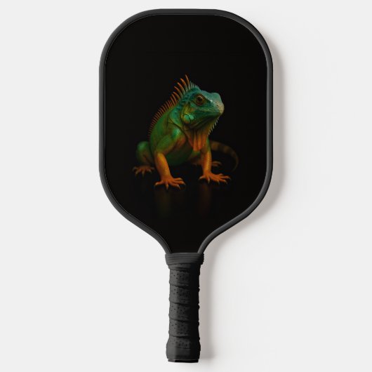 Black 4 Luxe Pickleball Paddle, Green Iguana ピックルボールラケット (裏面)