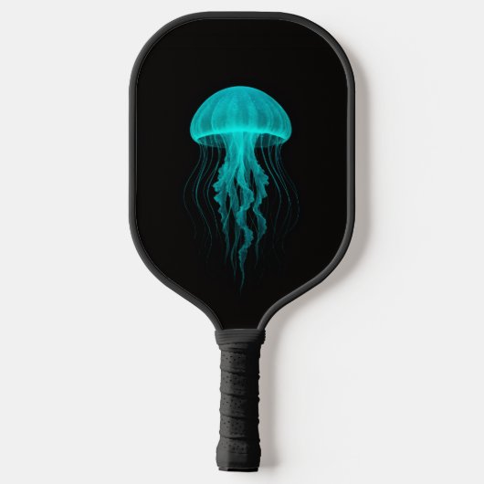 Black 4 Luxe Pickleball Paddle, Green Jellyfish ピックルボールラケット (裏面)