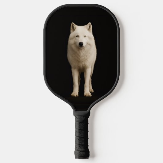 Black 4 Luxe Pickleball Paddle, Ivory Arctic Wolf ピックルボールラケット (正面)