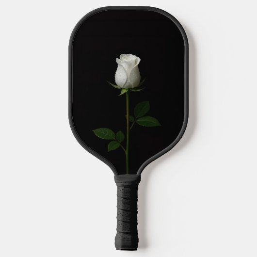 Black 4 Luxe Pickleball Paddle, Pure White Rose ピックルボールラケット (裏面)