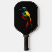 Black 4 Luxe Pickleball Paddle, Rainbow Bird ピックルボールラケット (正面)