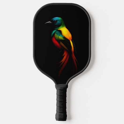 Black 4 Luxe Pickleball Paddle, Rainbow Bird ピックルボールラケット (裏面)