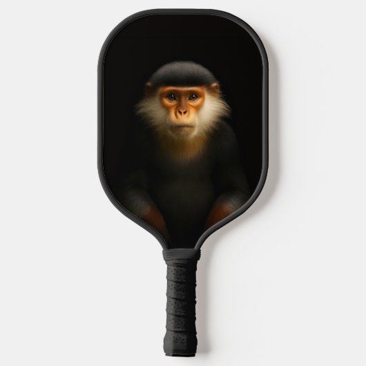Black 4 Luxe Pickleball Paddle, Red Douc Langur ピックルボールラケット (裏面)