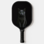 Black 4 Luxe Pickleball Paddle, Russian Blue Cat ピックルボールラケット (正面)