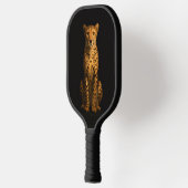 Black 4 Luxe Pickleball Paddle, Sleek Cheetah ピックルボールラケット (左)