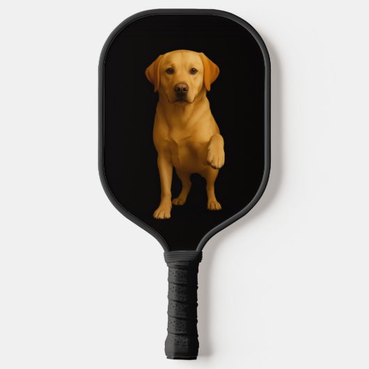 Black 4 Luxe Pickleball Paddle, Tender Labrador ピックルボールラケット (裏面)