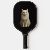 Black 4 Luxe Pickleball Paddle, Turkish Angora Cat ピックルボールラケット (正面)