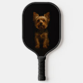 Black 4 Luxe Pickleball Paddle, Yorkshire Terrier ピックルボールラケット (正面)