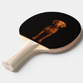 Black 4 Luxe ping pong paddle, Agile Vizsla Dog 卓球ラケット (正面アングル)