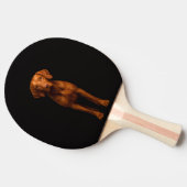 Black 4 Luxe ping pong paddle, Agile Vizsla Dog 卓球ラケット (横)