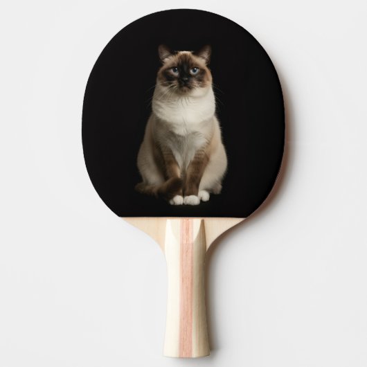 Black 4 Luxe ping pong paddle, Birmanese Cat 卓球ラケット (正面)
