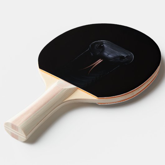 Black 4 Luxe ping pong paddle, Black Mamba Snake 卓球ラケット (正面アングル)