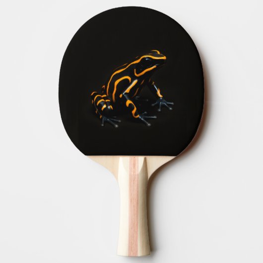 Black 4 Luxe ping pong paddle, Black Orange Frog 卓球ラケット (裏面)