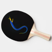 Black 4 Luxe ping pong paddle, Blue Ribbon Eel 卓球ラケット (横)