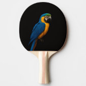 Black 4 Luxe ping pong paddle, Blue Yellow Macaw 卓球ラケット (正面)