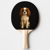 Black 4 Luxe ping pong paddle, Cavalier Spaniel 卓球ラケット (正面)