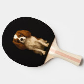 Black 4 Luxe ping pong paddle, Cavalier Spaniel 卓球ラケット (横)