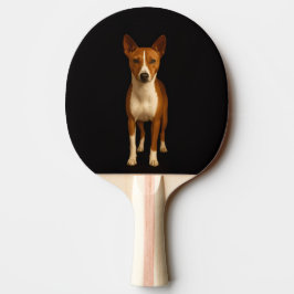Black 4 Luxe ping pong paddle, Classy Basenji Dog 卓球ラケット