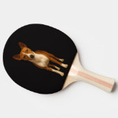 Black 4 Luxe ping pong paddle, Classy Basenji Dog 卓球ラケット (横)