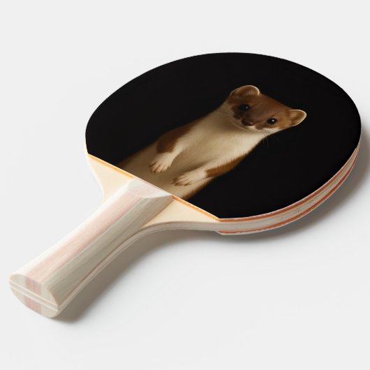 Black 4 Luxe ping pong paddle, Elegant Weasel 卓球ラケット (正面アングル)