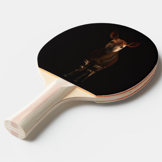 Black 4 Luxe ping pong paddle, Forest Okapi 卓球ラケット (正面アングル)
