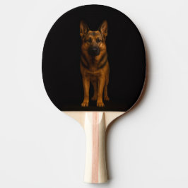 Black 4 Luxe ping pong paddle, German Shepherd 卓球ラケット