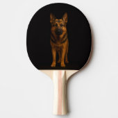 Black 4 Luxe ping pong paddle, German Shepherd 卓球ラケット (正面)