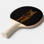 Black 4 Luxe ping pong paddle, German Shepherd 卓球ラケット (正面アングル)